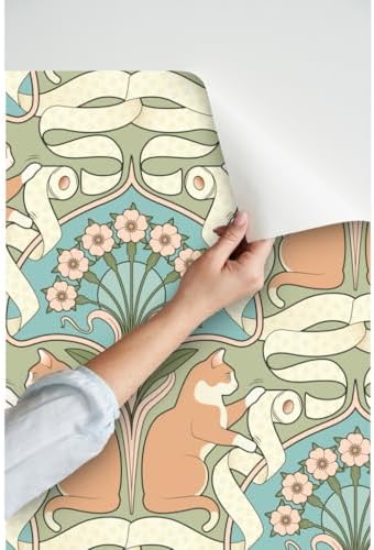 Spoonflower Whimsical Art Peel and Stick Wallpaper - Image 3