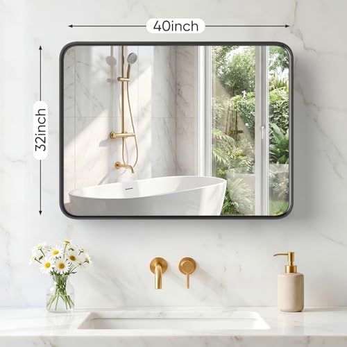 Sweetcrispy Bathroom Mirror 40x32 Inch, Vanity Mirror - Image 2