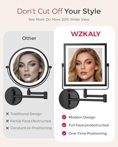 Rechargeable Wall Mounted Makeup Mirror - Image 5