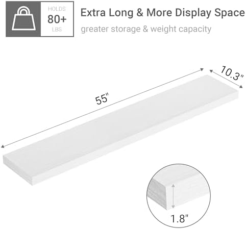 Vivelove Deep Floating Shelves 55x10” Set of 1 - Image 3