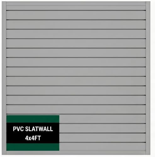 Slat Wall Paneling 4x4 ft Garage Organizer Storage Systems, Heavy Duty PVC by VDTEB