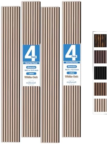 Mollywell Wood Panels for Wall, 94.5x12.5 in by Mollywell