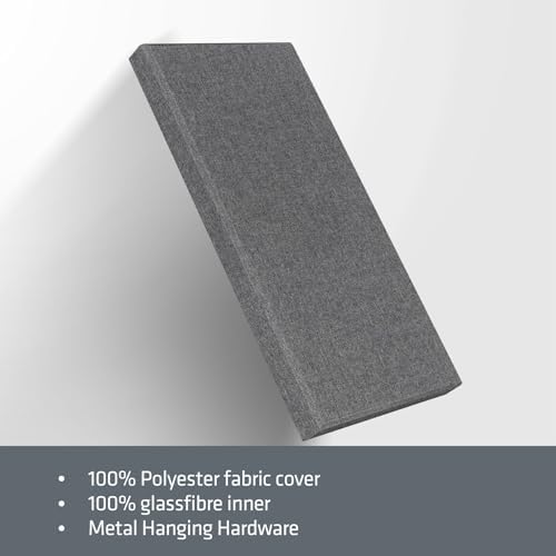2 Pack Acoustic Panel 47.2"x23.6" Soundproof Fiberglass Panel, Charcoal Grey - Image 6