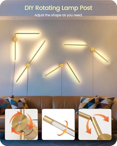 33" Wall Sconces Set of 2 with Remote Control, Dimming & 3 Color Temperatures - Image 6