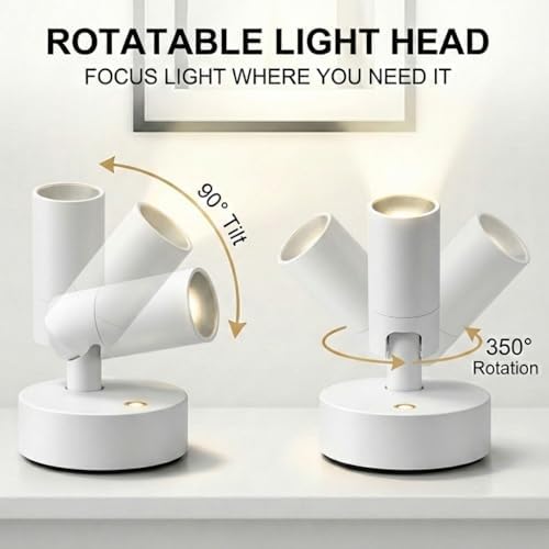 Magnetic Rechargeable Picture Light 2 Pack, Wireless Art Spotlight - Image 6