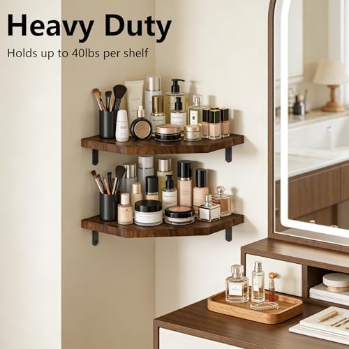 Alsonerbay Pine Wood Corner Shelves - Image 4