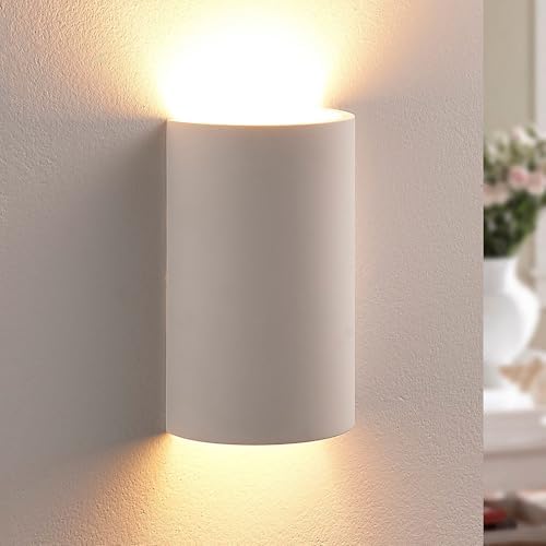 White Plaster Wall Sconce Light, Paintable DIY Wall Decor Up Down Wall Light - Image 2