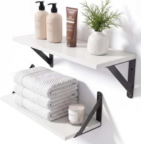 Wall Shelves 6 Inch Deep, 16 x 6 Set of 2 by Unknown