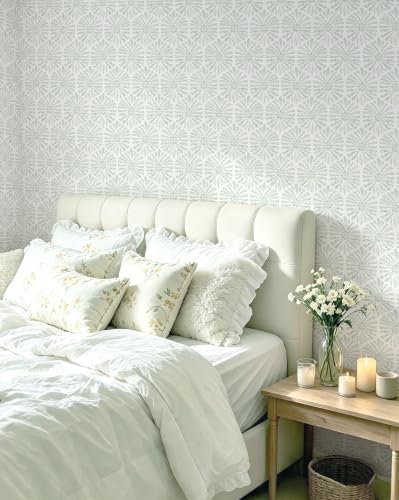 Safiyya Peel and Stick Wallpaper Green Boho Contact Paper, 78.7"x17.3" Modern - Image 3