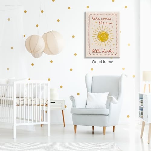 Kids Sun Canvas Wall Art Trendy Inspirational Quote Posters 08x10 inch Framed - Image 3