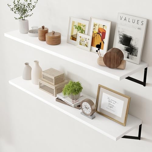 Axeman Floating Shelves for Wall White by Axeman