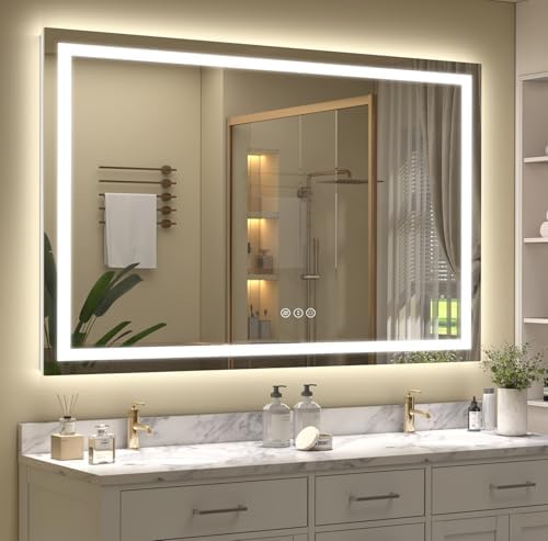 60x40 LED Lighted Bathroom Mirror by ODDSANMirrors