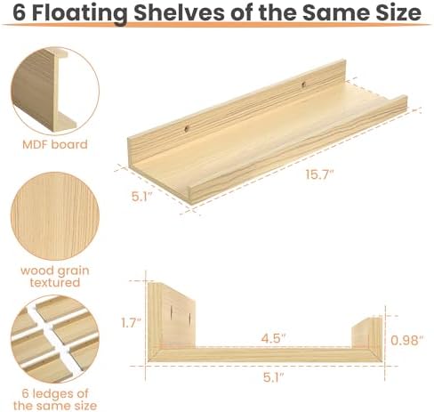 upsimples Floating Shelves for Wall Decor Storage - Image 3