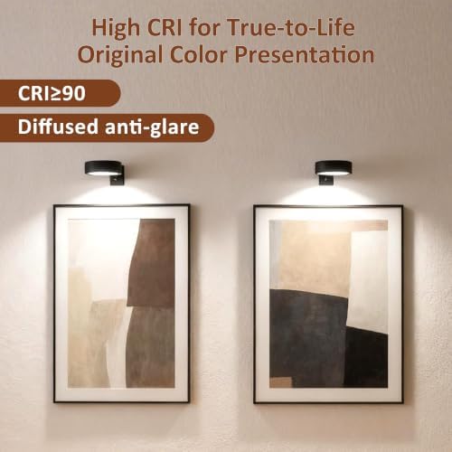 4 Pack Picture Lights for Wall, Rechargeable Magnetic Art Display Lights - Image 4