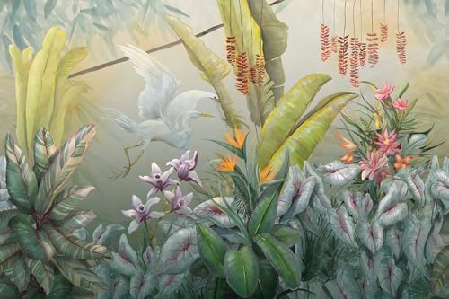 Toolhom Hand-Painted Colorful Leaves wall Mural - Image 4