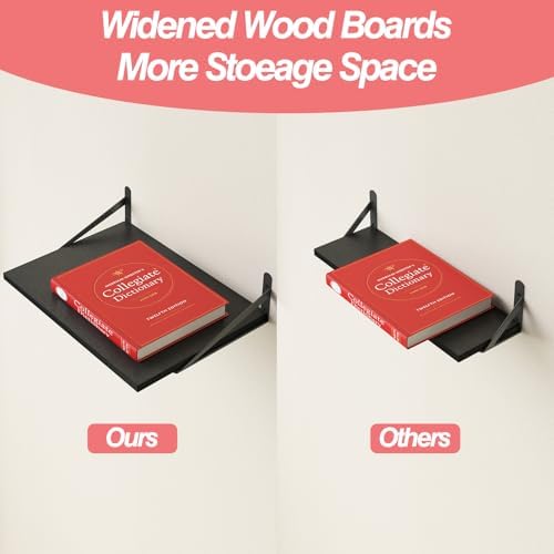 Fixwal 2pcs 11.8 in Deep Floating Shelves - Image 5