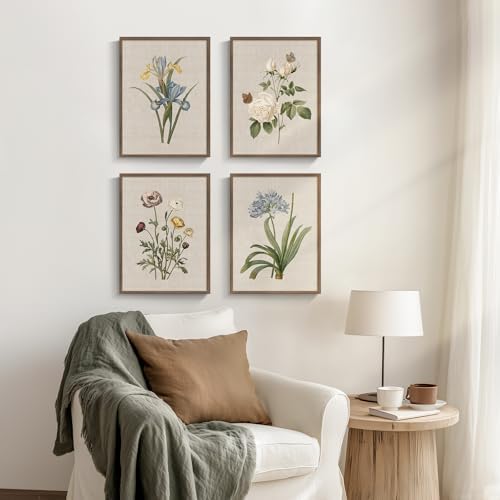 Framed Vintage Floral Botanical Wall Art - Image 2