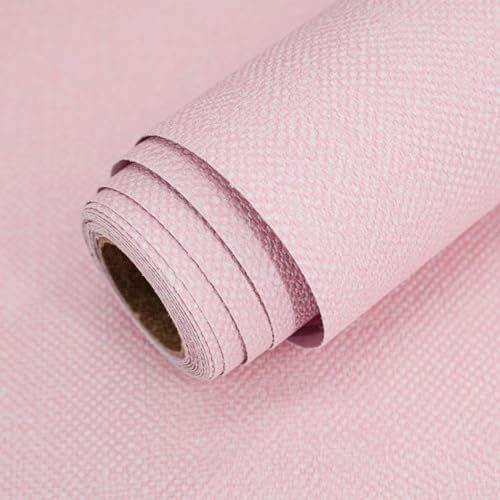 15.75"x393.7" Grasscloth Peel and Stick Wallpaper Pink by MANONIRIA