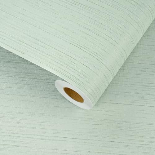 Green Grasscloth Wallpaper Textured Peel and Stick Faux Grasscloth Sage Green by STICKEEP