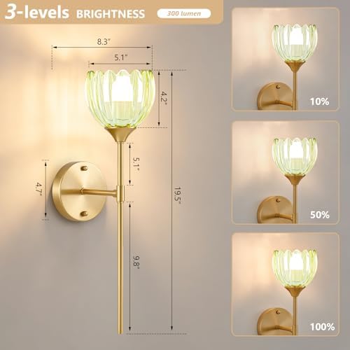 Vintage Battery Operated Wall Sconce Set of 2 - Image 5