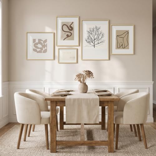 Large Framed Abstract Neutral Canvas Wall Art - Image 4