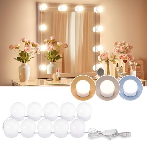 Consciot LED Vanity Lights for Mirror, Hollywood Style 10 Dimmable Bulbs by Consciot