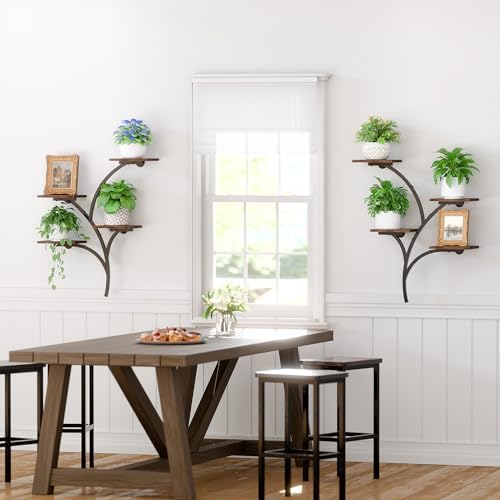 2 Pack Wall Mounted Plant Holder, 8-Tier Wall Planters - Image 5