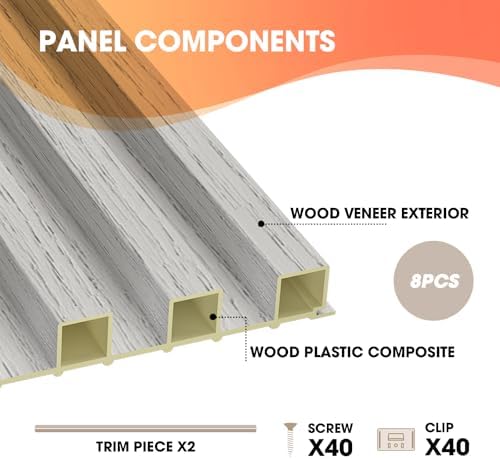 OUZUGIE WPC Acoustic Slat Wall Paneling - Image 4