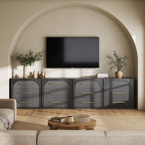 BELLEZE Jagger Set of 4 32.5" TV Stand & Entertainment Centers by BELLEZE