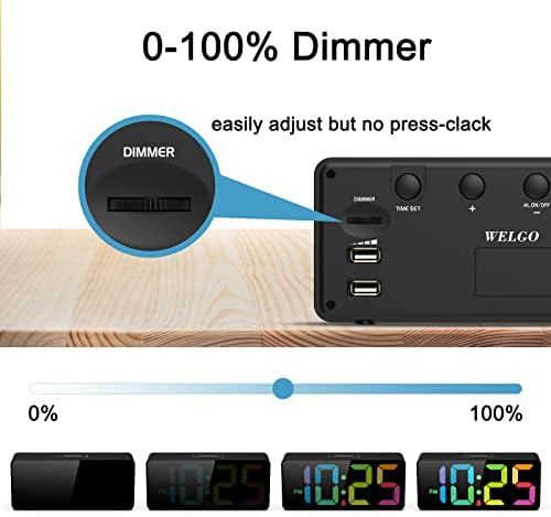 Welgo 7.5 Inches Big Number Alarm Clock - Image 3