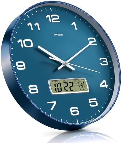 TIMESS 12-Inch Non-Ticking Analog Wall Clock - Image 5