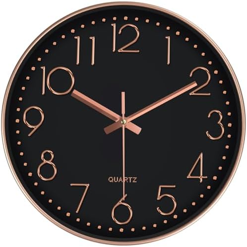 Modern Silent Wall Clock, 14 Inch Wall Clocks Battery Operated by MABPEDO