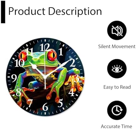 Personalized Analog Clock Non-Ticking Silent Wall Clocks Battery Operated Clocks - Image 5