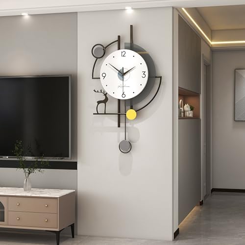 FLEBLE Extra Large Wall Clock for Living Room Decor Modern Clock Decorative by DecorationWallClock