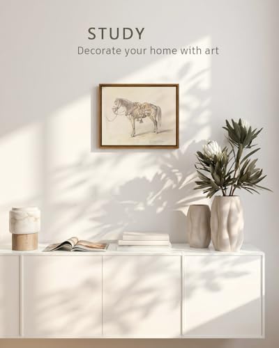 VIYYIEA Framed Wall Art for Living Room, Vintage Horse Pictures - Image 3