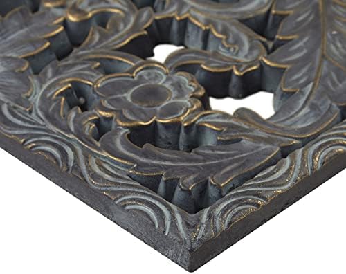 Madison Park Carved Wood Wall Art 2 Piece, Floral Wooden Carving Wall Decor - Image 5