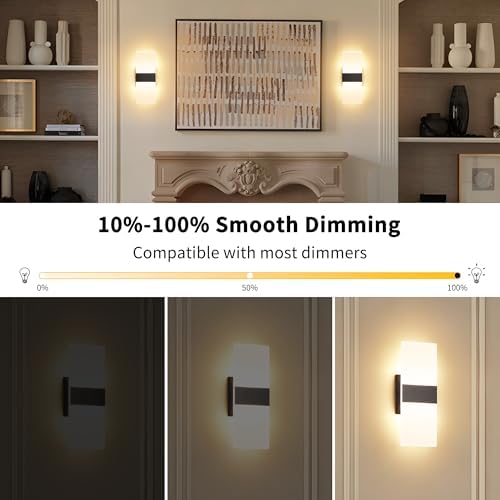 Modern Dimmable LED Wall Sconce Set of 2 - Image 2