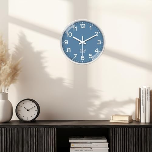 XNM Modern Blue Wall Clocks Battery Operated 10 Inch - Image 5