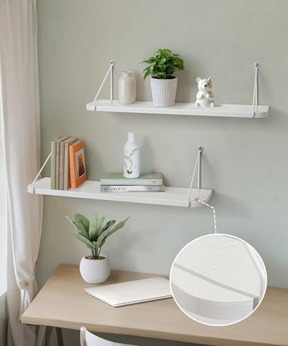 Afuly White Floating Shelves for Wall, 24in Shelf - Image 4