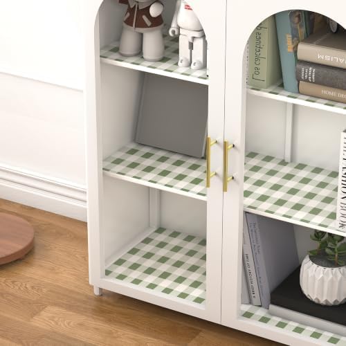OSECAGE Green Peel and Stick Wallpaper Plaid Contact Paper 17.7"x78.8" - Image 5