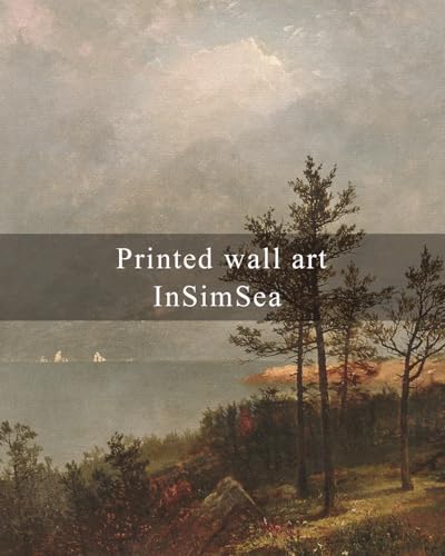 InSimSea Framed Canvas Wall Art, Vintage Lakeside Landscape Painting, Rustic - Image 7