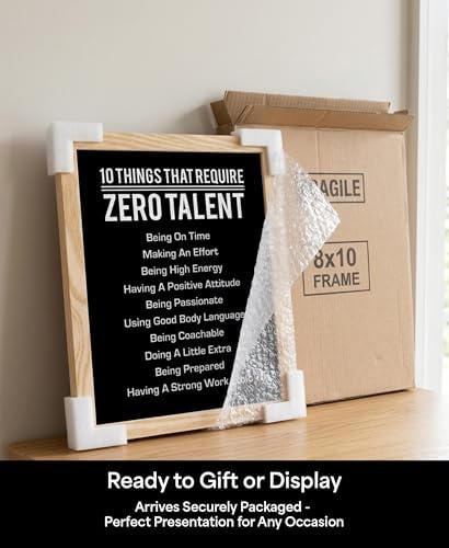 10 Things That Require Zero Talent Wall Art, Natural Framed Print - Image 5