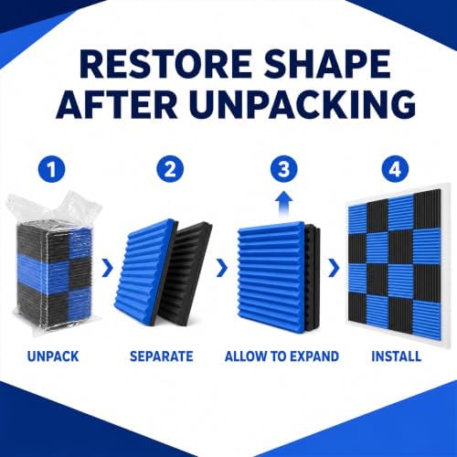 56 Pack Acoustic Foam Wall Panels - Image 4