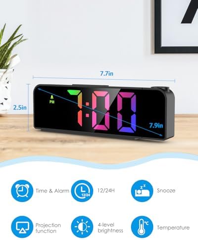 AMIR Bedroom Ceiling Projection Alarm Clock - Image 2