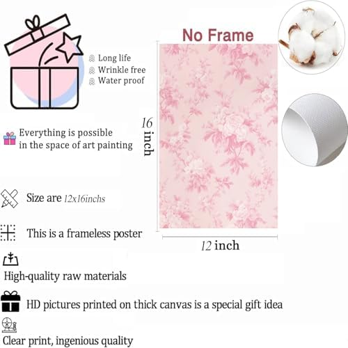 LYPHNX Pink Chinoiserie Flower Poster Wall Art light Pink Love Shack Fancy - Image 6