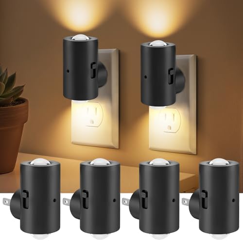 TSEXES LED Night Lights Plug into Wall, 3000K Soft White, 4 Pack by SuperBrightLEDCornLightBulb