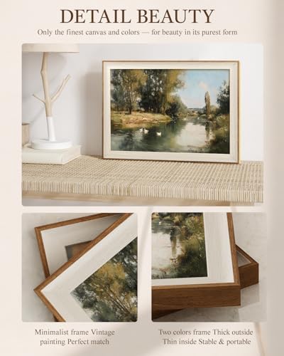 VIYYIEA Framed Vintage River Landscape Wall Art - Image 6