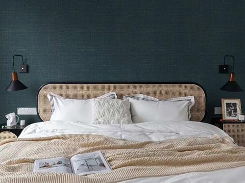 Dimoon 393” x 17.3” Blue Contact Paper Grasscloth Peel and Stick Wallpaper - Image 6