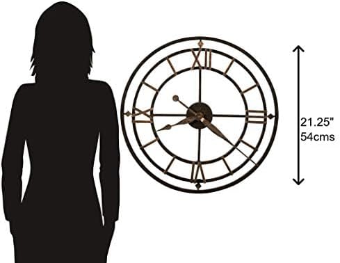 Howard Miller York Station Oversized Wall Clock – Aged Iron Finish, Skeleton - Image 6