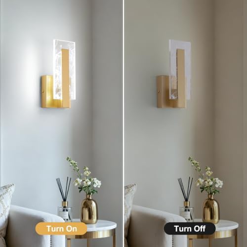 Modern LED Wall Sconces Set of 2, Hardwired Acrylic Wall Light Lighting - Image 5
